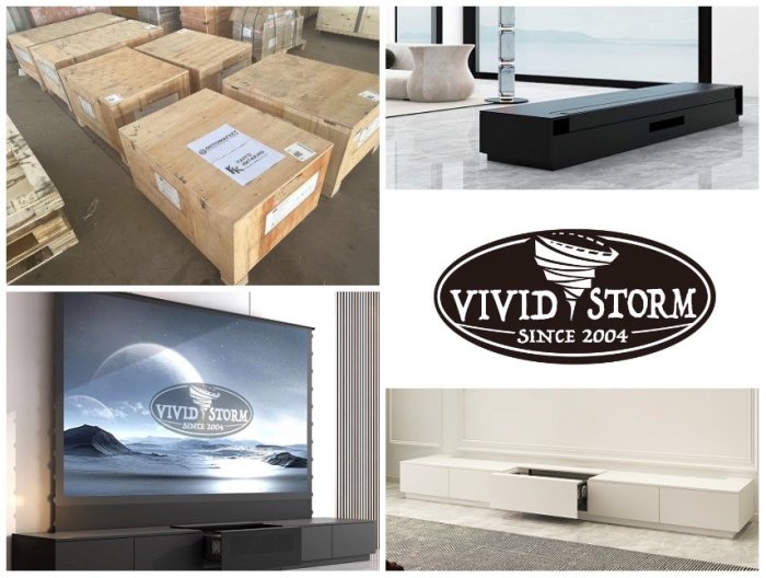 Тумбы Vividstorm TV Cabinet Monte Carlo для ALR экранов 100/120 дюймов и УКФ проектора под заказ из Китая
