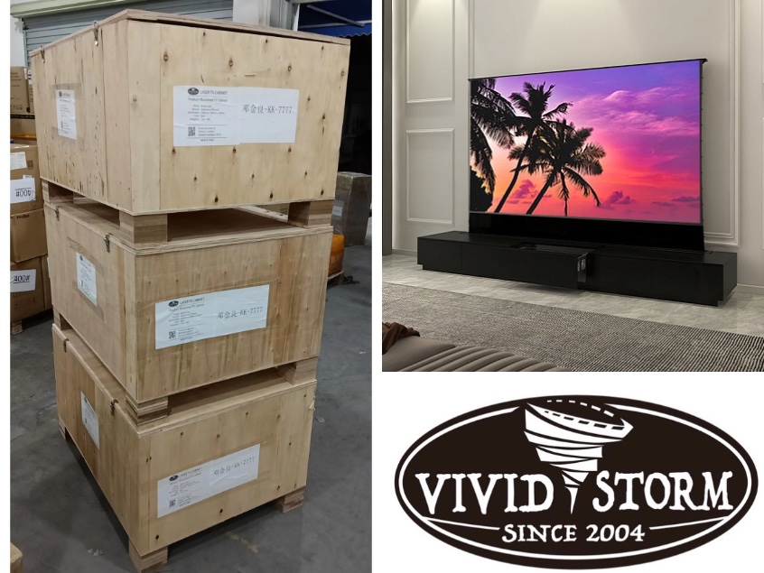 Моторизованная тумба Vividstorm TV Cabinet Monte Carlo для ALR экрана 100 inch и лазерного проектора