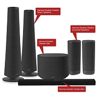 Комплект акустической системы Harman/Kardon (Citation Multibeam 700 + Tower Speakers 2 + SUB 10 inch + Surround 2) черный, серый
